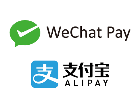 WeChatPay、ALIPAYのロゴマーク画像です