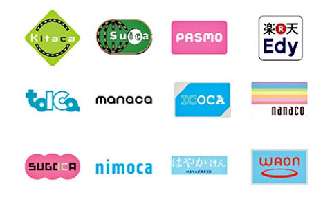 日本で使用されている電子マネーのロゴマーク画像です