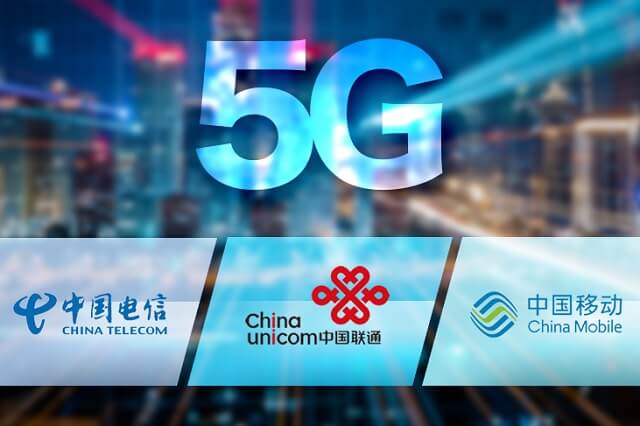 中国政府は中国電信や中国移動、中国聯通など通信事業者4社に5Gのライセンスを付与した