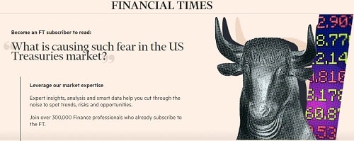 The Financial Times へのリンク画像です。
