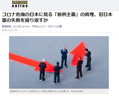 2020年4月22日 DIAMOND Onlineへのリンク画像です。