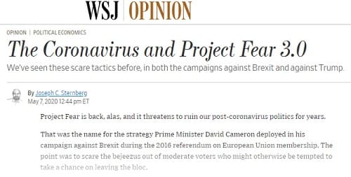 2020年5月7日 Wall Street Journalへのリンク画像です。