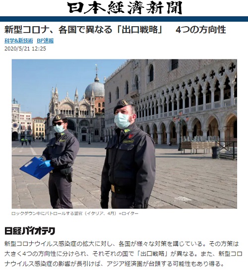 2020年5月21日 日本経済新聞へのリンク画像です。