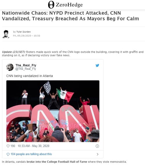 2020年5月29日 Zero Hedgeへのリンク画像です。