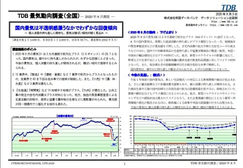 2020年9月3日 帝国データバンクのリンク画像です。