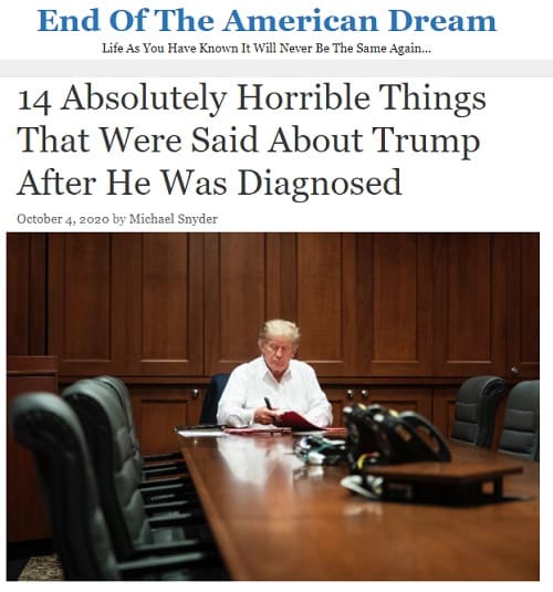 2020年10月4日 End of The American Dreamのリンク画像です。