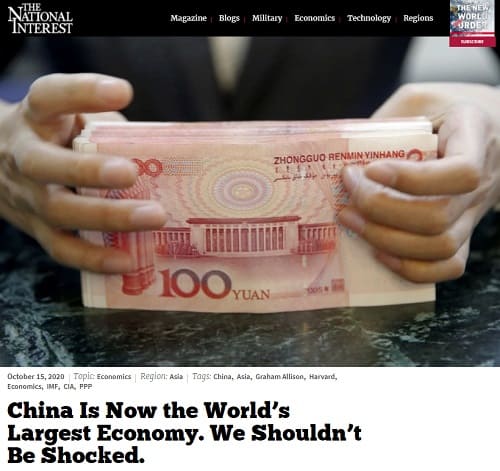 2020年10月15日 THE NATIONAL INTERESTのリンク画像です。