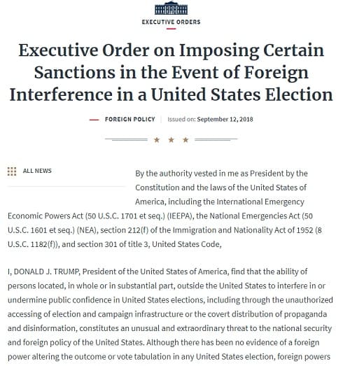 2018年9月12日 WHITE HOUSEのリンク画像です。