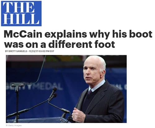 2017年11月23日 THE HILLのリンク画像です。