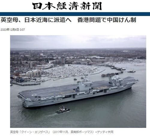 2020年12月6日 日本経済新聞のリンク画像です。