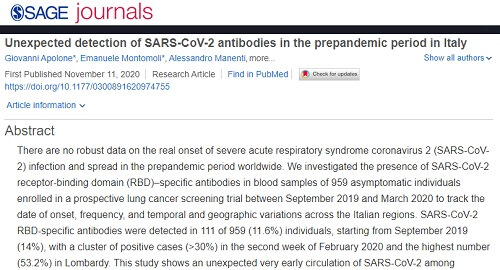2020年11月11日 SAGE journalsのリンク画像です。