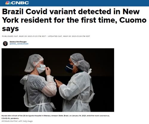 2021年3月20日 CNBCへのリンク画像です。