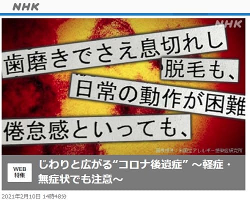 2021年2月10日 NHK NEWS WEBへのリンク画像です。