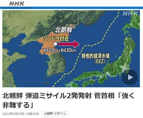 2021年3月25日 NHK NEWS WEBへのリンク画像です。