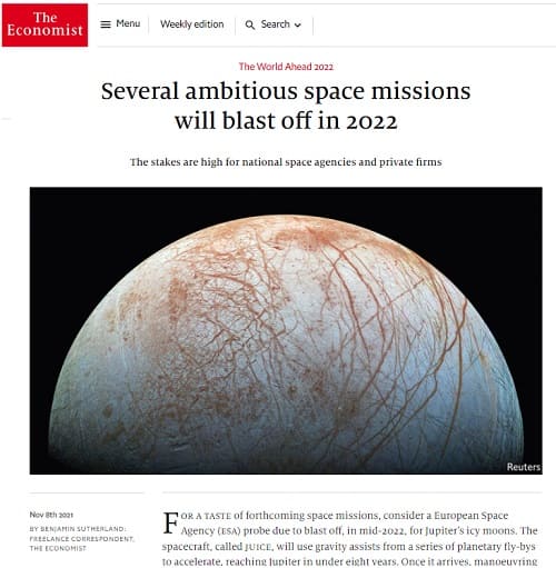 2021年11月8日 The Economistへのリンク画像です。