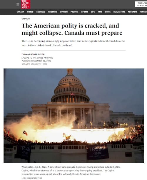 2021年12月31日 THE GLOBE AND MAILへのリンク画像です。