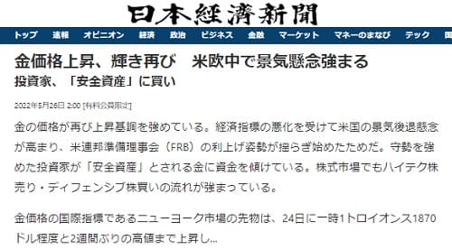 2022年5月26日 日本経済新聞へのリンク画像です。