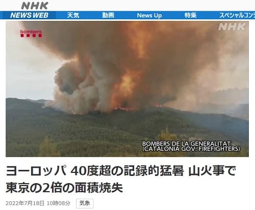 2022年7月18日 NHK NEWS WEBへのリンク画像です。