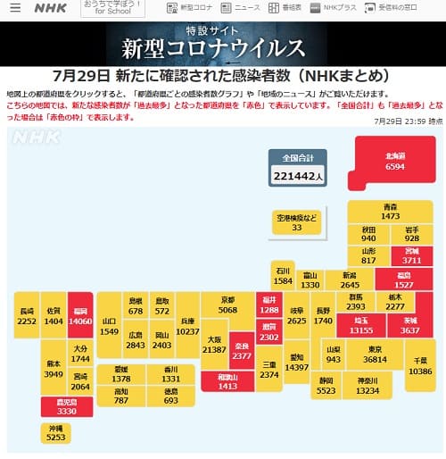 2022年7月29日 NHK NEWS WEBへのリンク画像です。