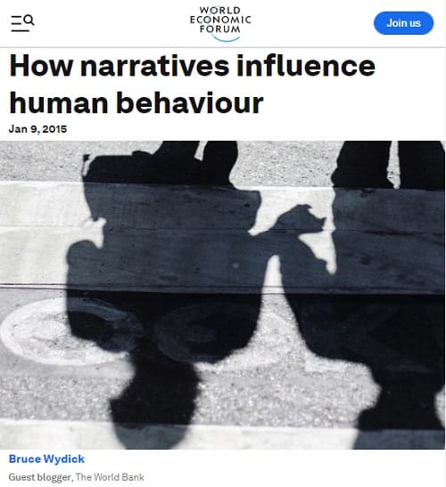 2015年1月9日 WORLD ECONOMIC FORUMへのリンク画像です。