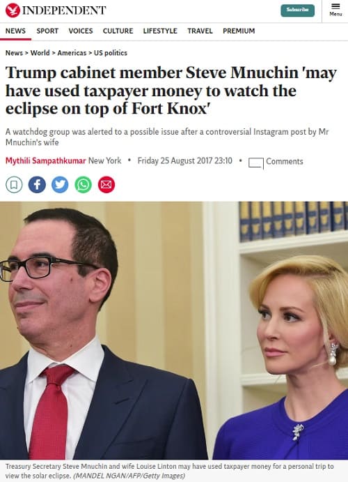 2017年8月25日 INDEPENDENTへのリンク画像です。