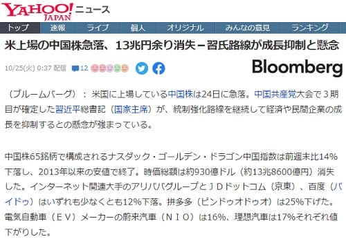 2022年10月25日 Yahooニュースへのリンク画像です。