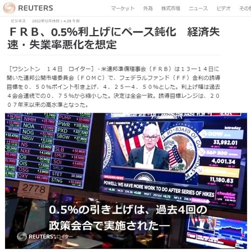 2022年12月15日 Reutersへのリンク画像です。