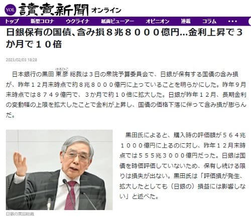 2023年2月3日 読売新聞へのリンク画像です。