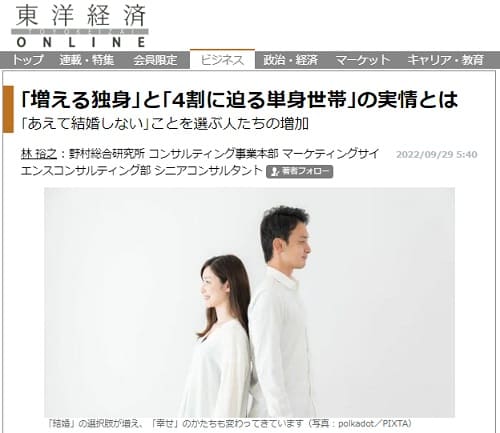 2022年9月29日 東洋経済ONLINEへのリンク画像です。