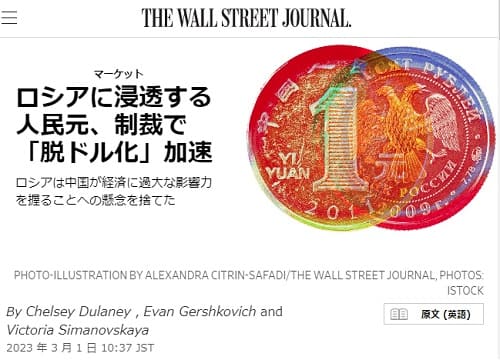 2023年3月1日 THE WALL STREET JOURNALへのリンク画像です。