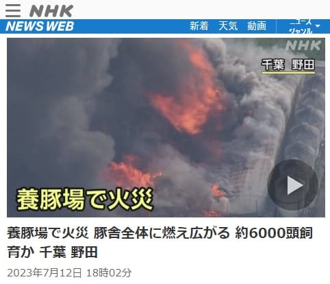 2023年7月12日 NHK NEWS WEBへのリンク画像です。