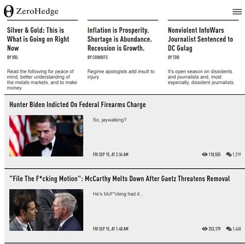 ZeroHedgeへのリンク画像です。