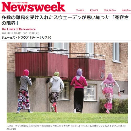 2021年11月24日 Newsweekへのリンク画像です。