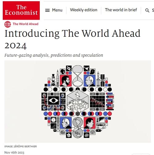 2023年11月16日 The ECONOMISTへのリンク画像です。