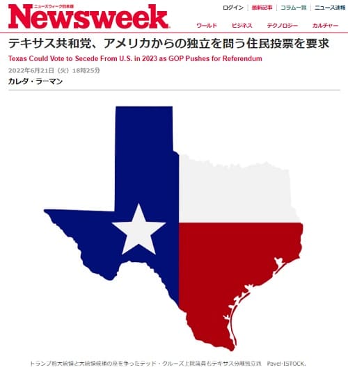 2022年6月21日 Newsweekへのリンク画像です。