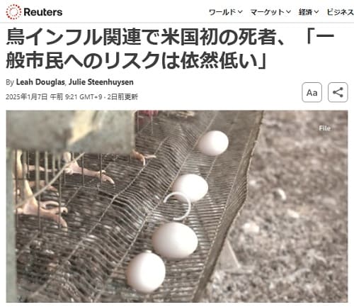 2025年1月7日 Reutersへのリンク画像です。