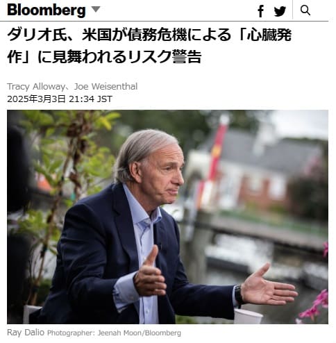 2025年3月3日 ブルームバーグへのリンク画像です。