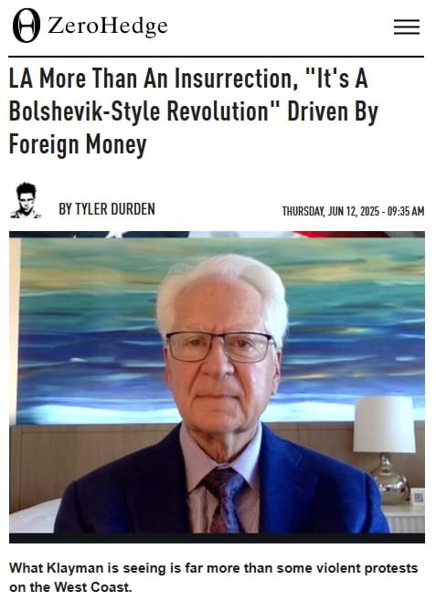 2025年6月12日 Zero Hedgeへのリンク画像です。