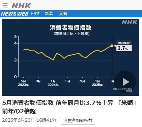 2025年6月20日 NHK NEWS WEBへのリンク画像です。