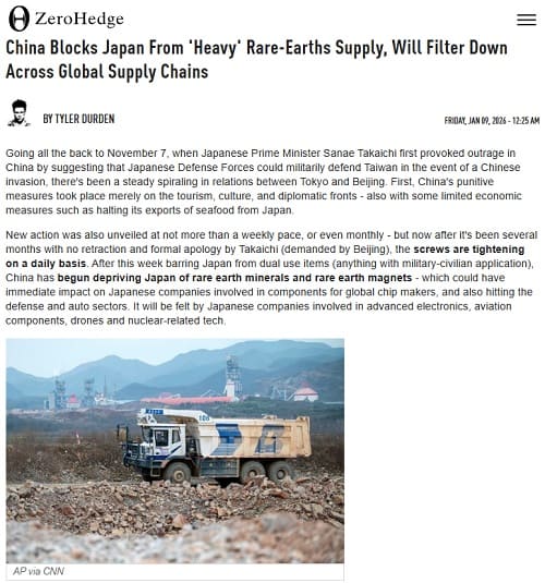 2026年1月9日 ゼロヘッジへのリンク画像です。