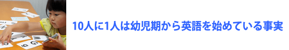 10人に1人は幼児期から英語をはじめている事実