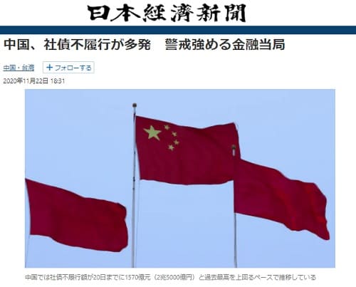 2020年11月22日 日本経済新聞のリンク画像です。