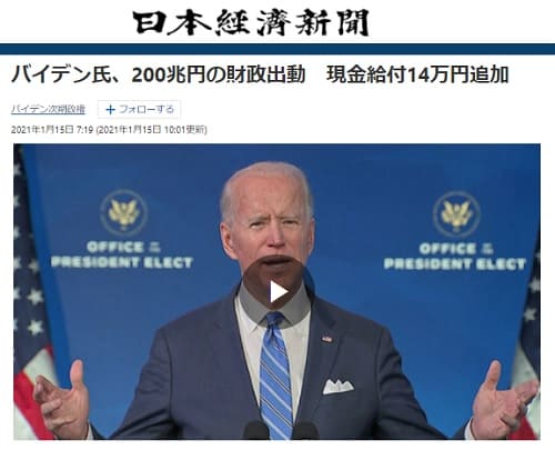 2021年1月15日 日本経済新聞のリンク画像です。