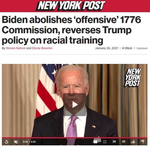 2021年1月26日 NEW YORK POSTへのリンク画像です。