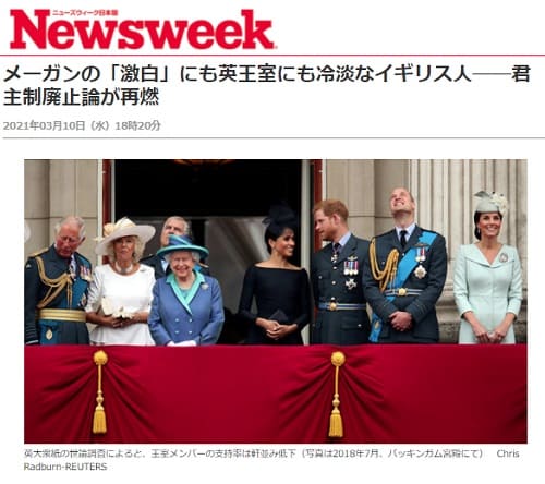 2021年3月10日 Newsweekへのリンク画像です。
