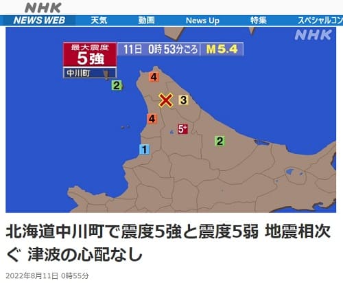2022年8月11日 NHK NEWS WEBへのリンク画像です。