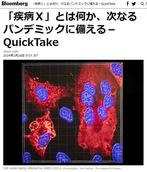 2024年1月18日 Bloombergへのリンク画像です。