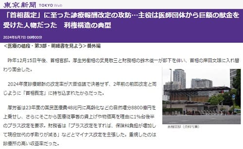 2024年6月7日 東京新聞へのリンク画像です。