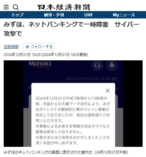 2024年12月31日 日本経済新聞へのリンク画像です。